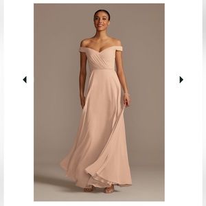 David’s Bridal Off-the-Shoulder Full Skirt Bridesmaid Dress